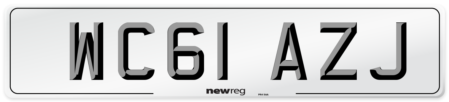 WC61 AZJ Number Plate from New Reg